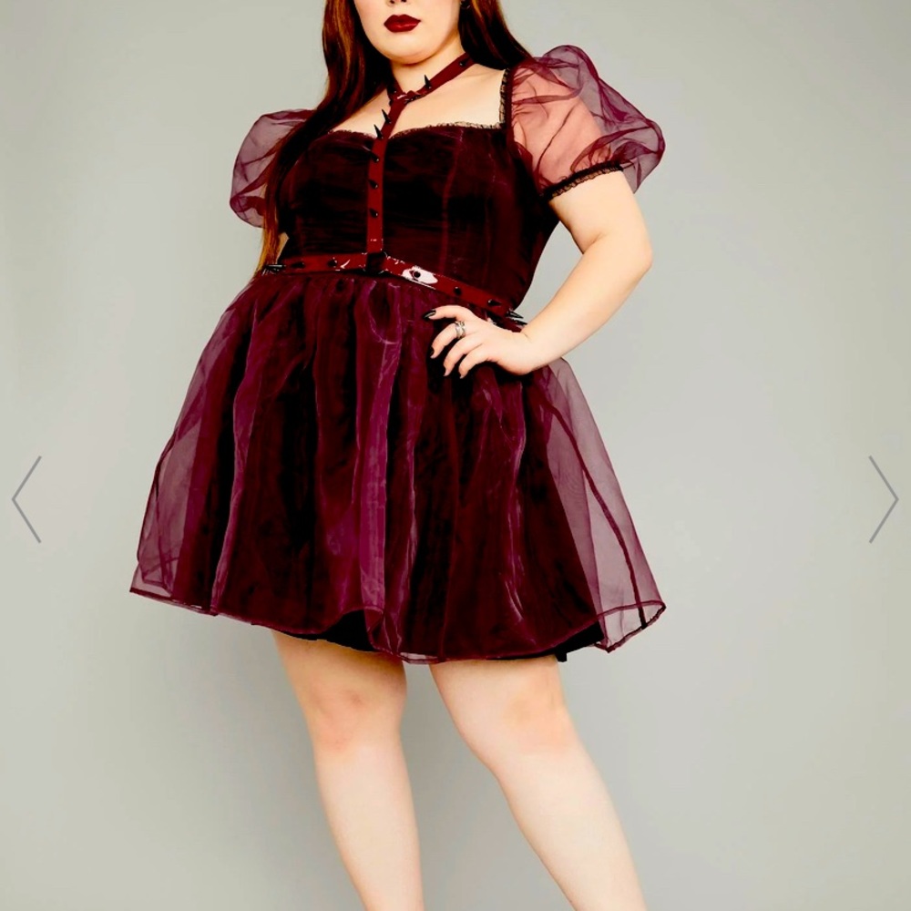 Wine colored dress